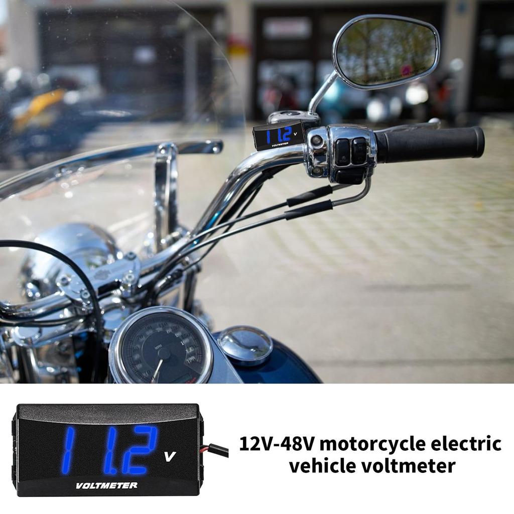 Digital Voltmeter, Car Monitor | Waterproof Meter LED Display Voltmeter |