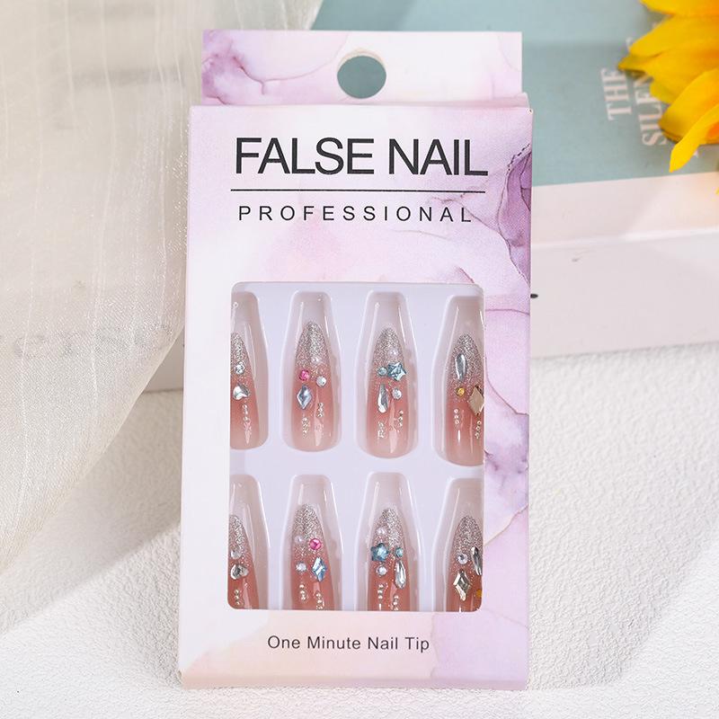 2026 Student Cute Puppy Detachable Handmade Short White Nail Tips