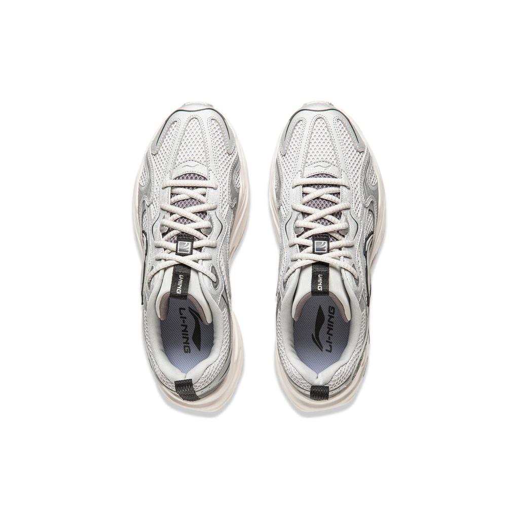 New LiNing Meteor Cushioning Anti Slip And Wear Resistant Support Low Top Casual Shoes Men's Silver Gray AGCU121-2