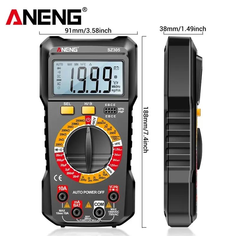 High Precision Tester NCV AC/DC Digital Multimete ANENG SZ305 True RMS Handheld Multifunction Votage Current Resistance Ohm Tool