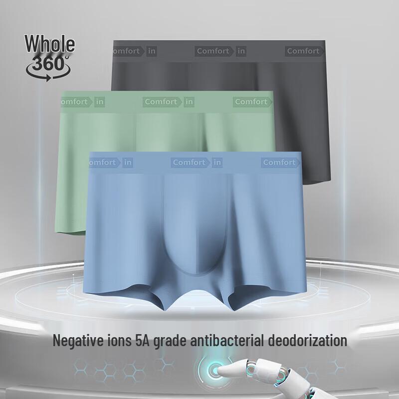 Men's Plus Size 5A Antibacterial Cotton Boxer Briefs