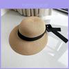 Summer Straw Wide Brim Hat With Butterfly Knot For Women Fashion Sun Protection
