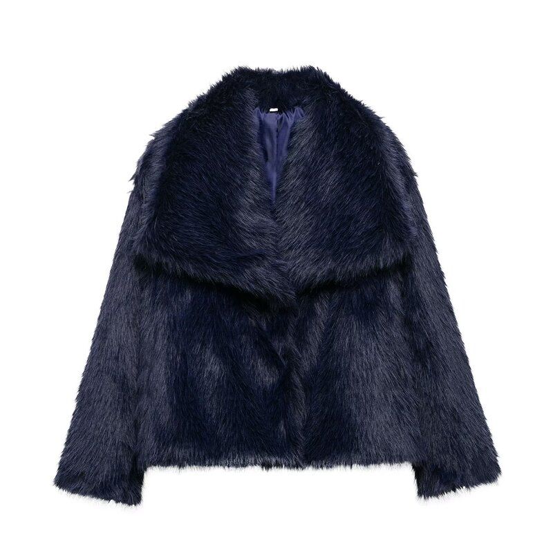 Western Style 2023 Autumn and Winter New Women Clothes Versatile Artificial Fur Effect Short Coat 4360240 712