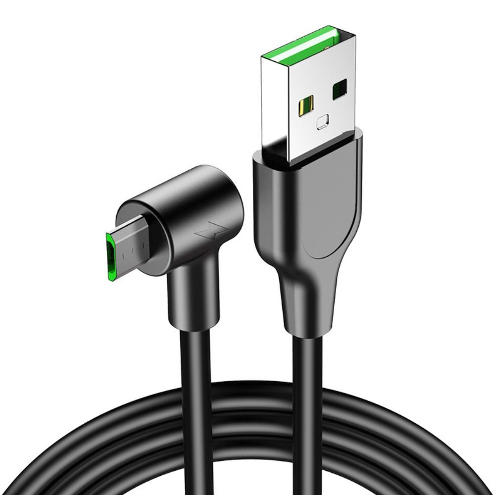 

USB Cable Micro USB 90 Degree Elbow Micro USB Cable Charging Cord Android Data Cable Charging Line белый
