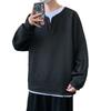 Men's Plus Size Fleece-Lined Two-Piece Style Hoodie - Autumn/Winter Casual Loose Fit