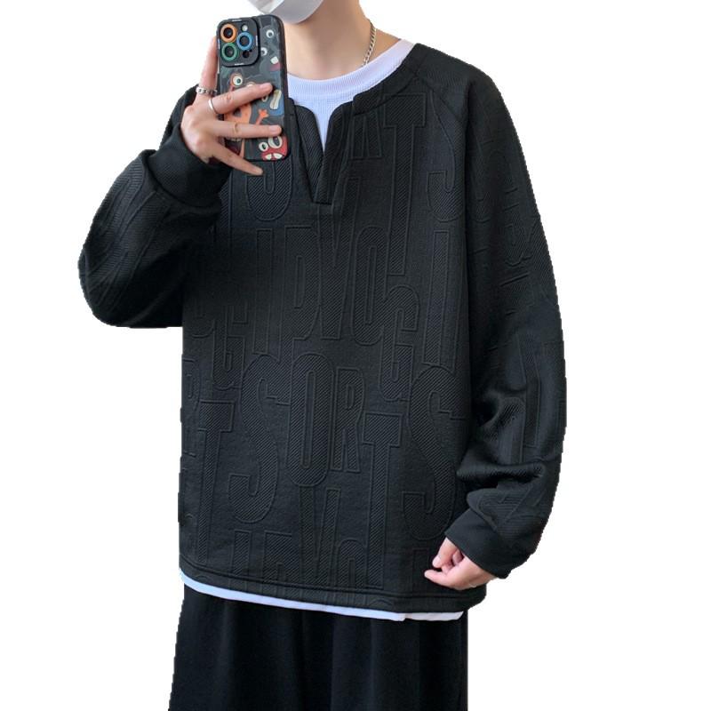 Men's Plus Size Fleece-Lined Two-Piece Style Hoodie - Autumn/Winter Casual Loose Fit