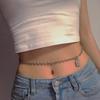European and American Style Ins Lock Pendant Waist Chain for Women Adjustable Hot Girl Body Chain Punk Hip-hop Pants Chain Waist Decoration