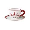 Santa Claus Ceramic Cup and Saucer Christmas theme Coffee Cup Afternoon teacup Dish Christmas Mug Breakfast Milk Juice Water Cup
