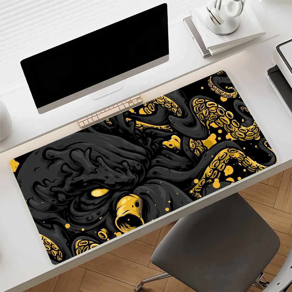 Mythical Kraken Octopus Large Gaming Mouse Pad Nonslip Rubber Base Xxl Deskmat For Laptop Pc Gamer Desktop Home Office Decor