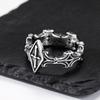 Punk Gothic Cross Ring for Men,Retro Stainless Steel Statement Ring,Birthday Party Jewelry Gift