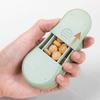 Pill Cutter With Invisible Storage Box Portable 2 In 1 Mini Drug Tablet Medicine Dustproof Divider Organizer Crusher Pill Box