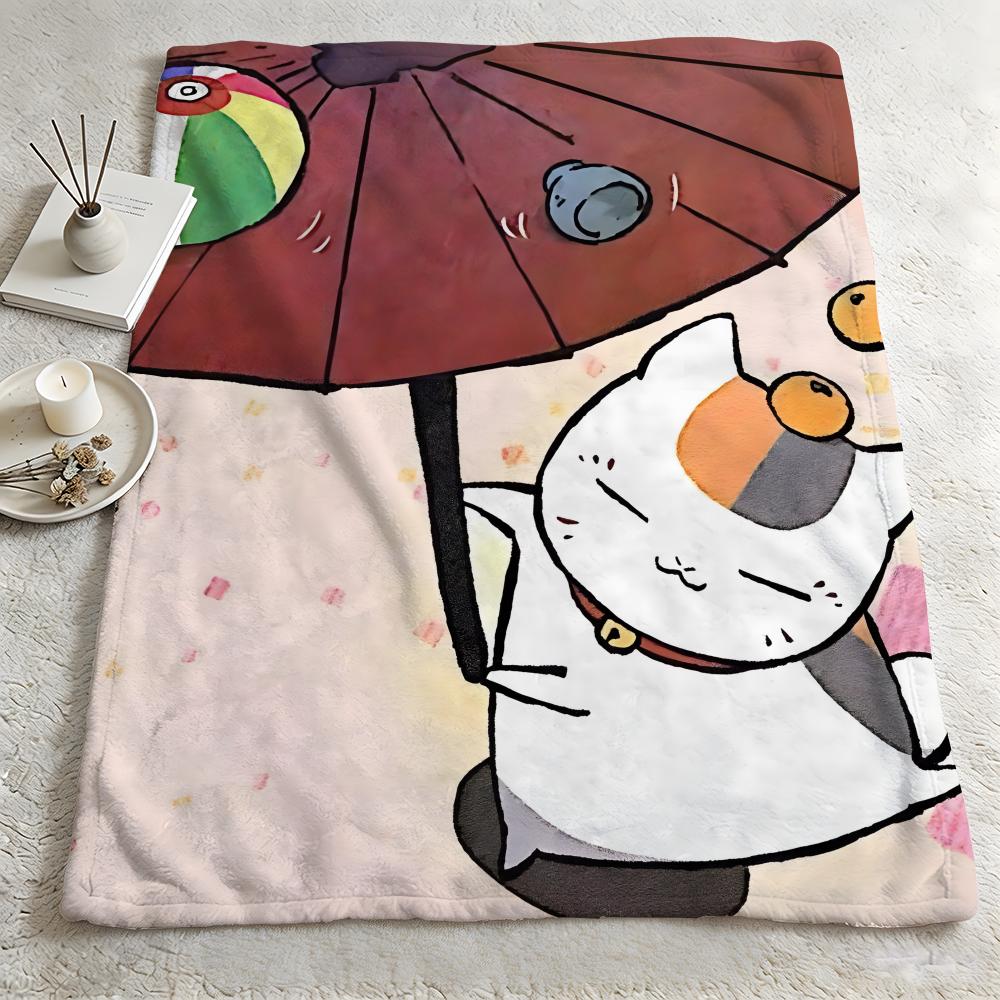 Anime NNatsumes Book of Friendss Throw Warm Soft Flannel Blanket Multiuse for Sofa Bed Camping Travel Nap