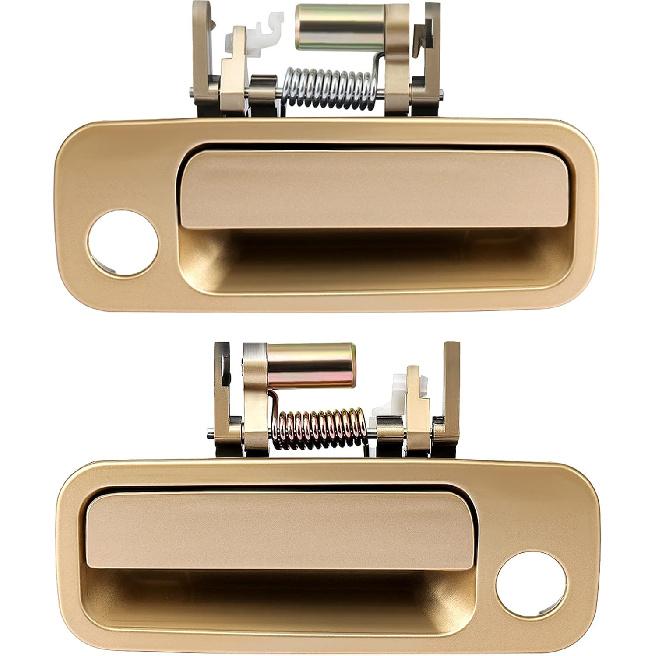 LUJUNTEC Exterior Door Handles,Front Door Handles Driver Left Passenger Right Side,Replacement for 1997-2001 for Toyota for Camry,2pcs Golden Handles