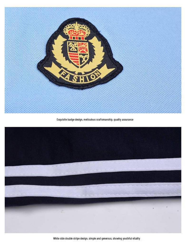 Summer School Uniform Set: Kindergarten To Middle School, Short Sleeve Two-Piece for Sports and Classes