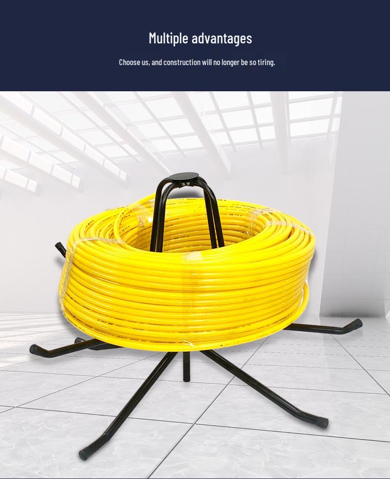 Držák pro pokládku potrubí podlahového vytápění a navíječka pro spirálu vodního rozdělovače