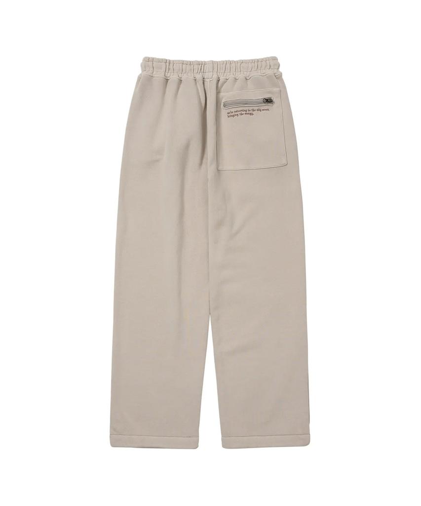 WELLBEING EXPRESS Message Sweat Pants Ash Beige