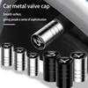 4 Stück/Set Metalllegierung Auto Rad Reifenventilkappe Reifenfelge Ventilschaftabdeckung Für Model 3 Y S X Roadster Autozubehör
