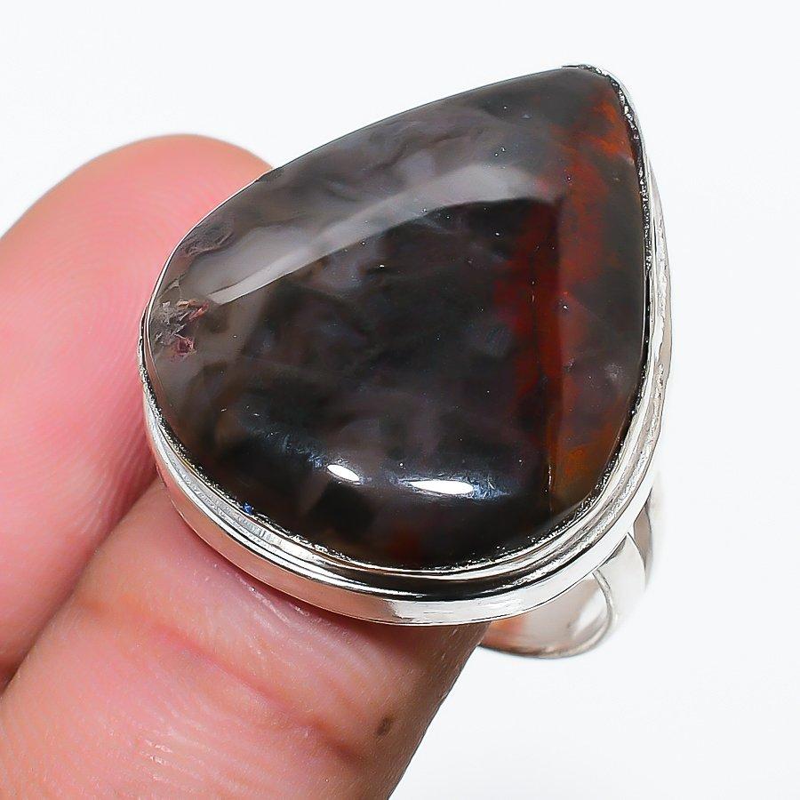 

Gabbro Stone Gemstone Handmade Ethnic Jewelry Ring Size 9 SR-5903