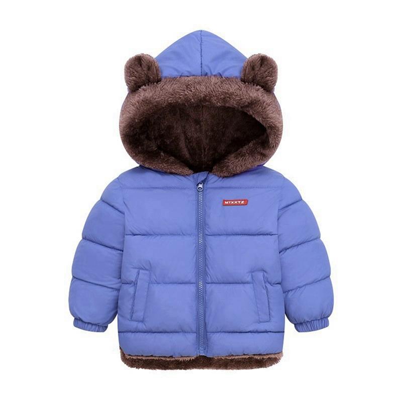 

Детское зимнее теплое пальто с капюшоном, застежка-молния, флисовая куртка для детей 1-6 лет 110