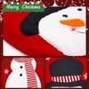 Christmas Toilet Seat Cover Set: Santa, Snowman & Reindeer 2-Piece Bathroom Decor.
