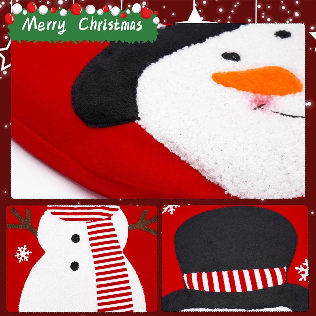 Christmas Toilet Seat Cover Set: Santa, Snowman & Reindeer 2-Piece Bathroom Decor.