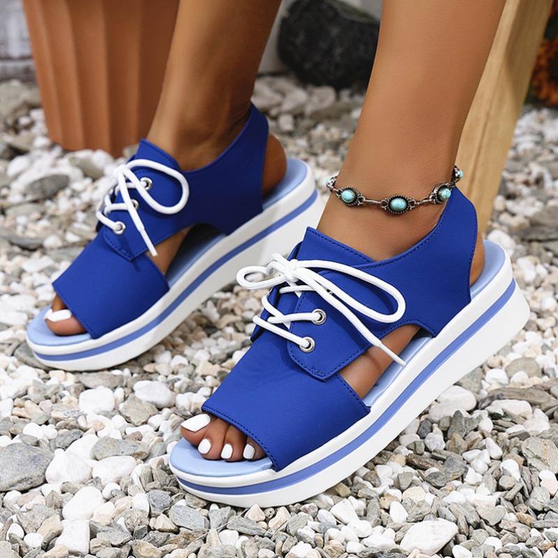Fashion Summer New Fashion Peep Toe Flat Shoes for Women Casual Platform Sandals Comfort Designer Height Increase Beach Shoes Zapatos