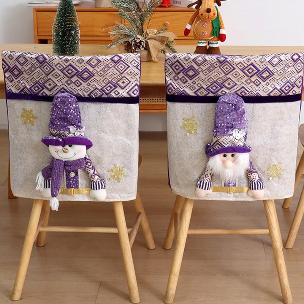 Christmas Chair Back Covers Gnome Chair Covers Xmas Dining Chair Covers For Home Kitchen Dining Room Decor