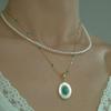 Turquoise Pearl Layered Necklace: Retro, Elegant, Versatile Choker for Women
