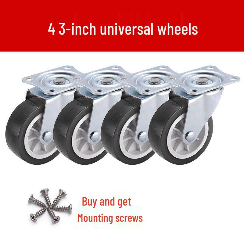 1-3 Inch Silent Swivel Caster Wheels with Brakes for Furniture and Trolleys