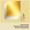 Gold Foil Paper 5-Piece Heavy Duty 12x12inch Foil Embossing Tin Sheets For Crafting For Painting Engraving Mounting Tooling