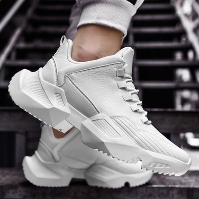 Zapatos casuales de moda para hombre con plataforma, absorción de impactos, resistentes al desgaste, tendencia de moda en internet, retro, casual, zapatos viejos, transpirables, ligeros, zapatos deportivos