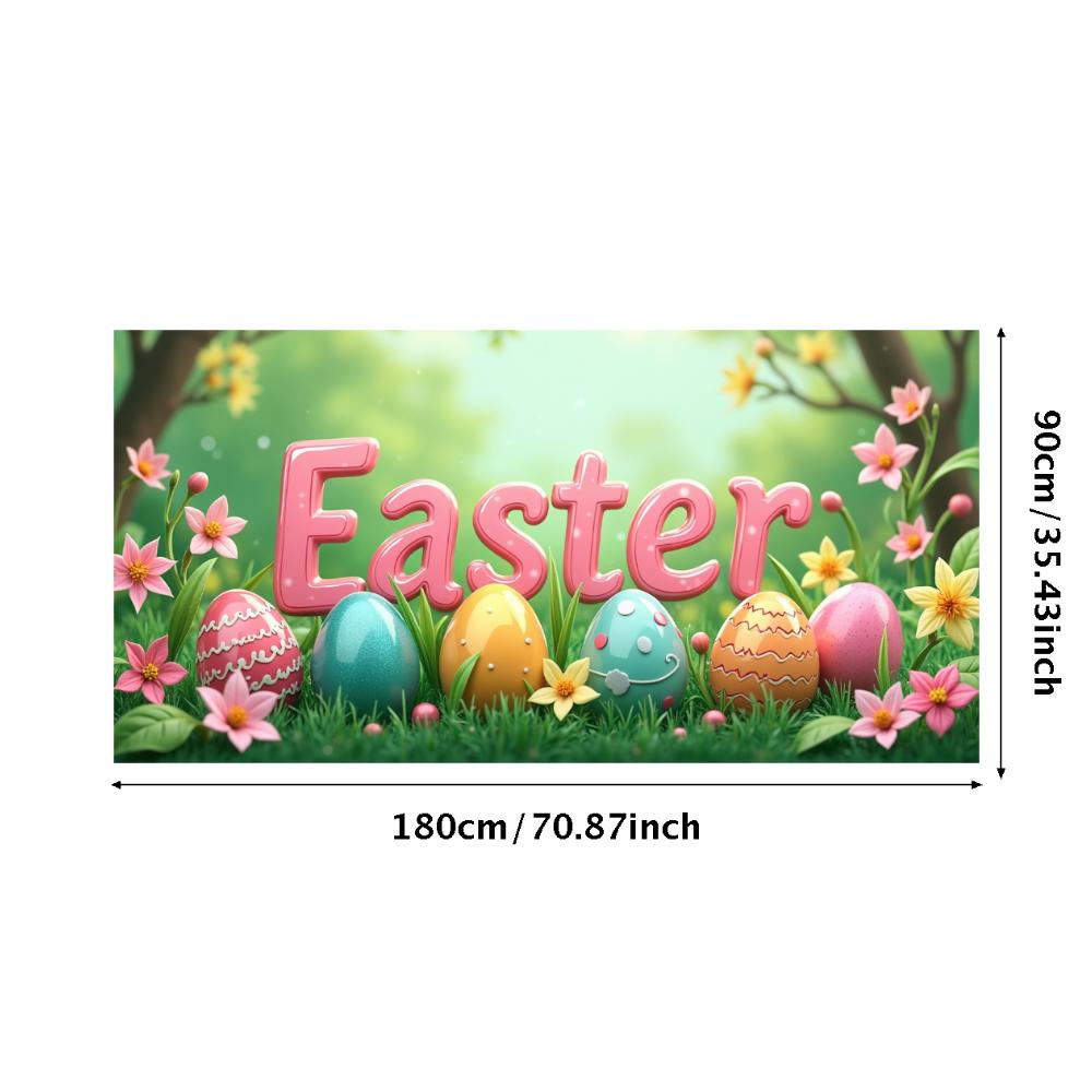 

Durable Festival decoration Eye-catching Waterproof Lightweight Outdoor decoration Cheerful Easter banner for Public