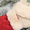 Small Christmas Doll Ornaments Fabric Snowman Santa Claus Bear Reindeer Xmas Tree Ornaments Rustic Doll Hanging Decor for Holiday Party Supplies