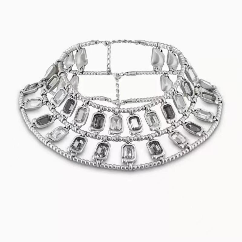 

Нишевый модный бренд, роскошное позолоченное хрустальное ожерелье, ручная работа, многослойное, легкое, роскошное, в стиле знаменитостей