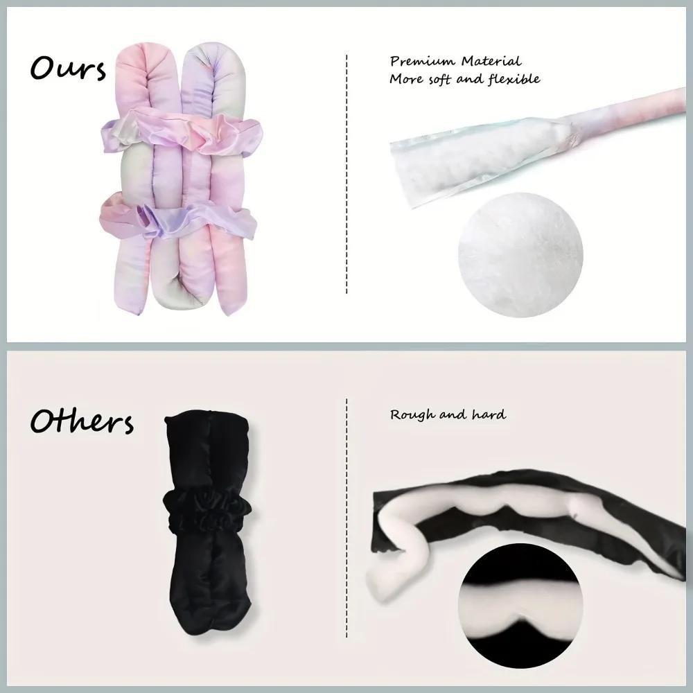 Heatless Curling Rod Set Headband No Heat Silk Curls Ribbon Hair Rollers Hair Curlers To Sleep In Sleeping Soft Headband Styling