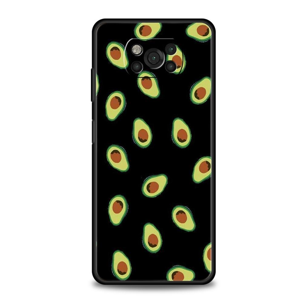 

Cute Avocado Phone Case Cover for Xiaomi Poco F7 Ultra F6 F5 F4 F3 X6 X5 X4 X3 NFC C51 C55 M4 GT 5G Soft TPU Shell Fundas Capas Poco F6 Pro