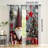 Light Blocking Jit Festive Gnome Pattern Window Curtain Polyester Christmas Decor Home Set Of 2 Made With Rod Pocket Washable