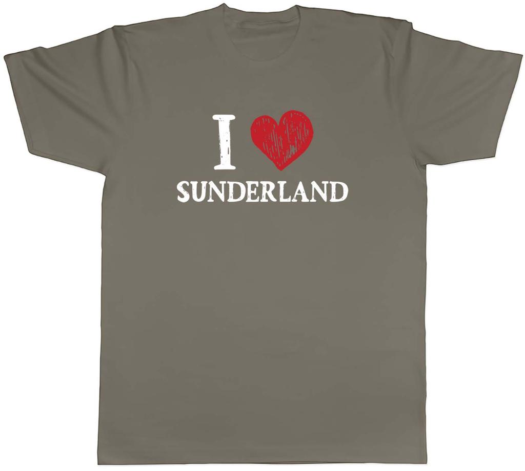 I Love Sunderland Mens TShirt Fishing Port Ship Building Tee Gift