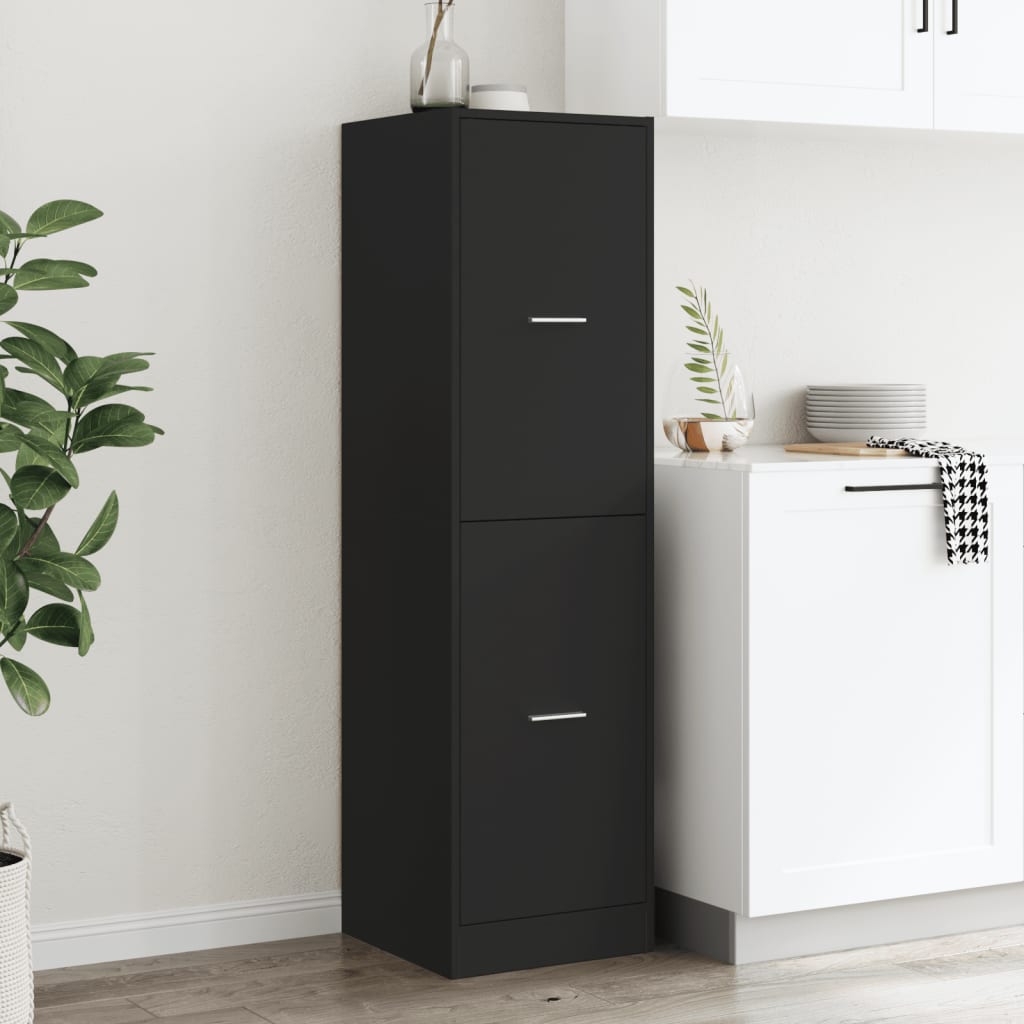 Pharmacy Cabinet Black 40 x 41 x 144.5 cm Engineered Wood