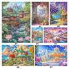 Full Embroidery Eco-cotton Thread 11CT Printed Scenery Cross Stitch Kit Art
