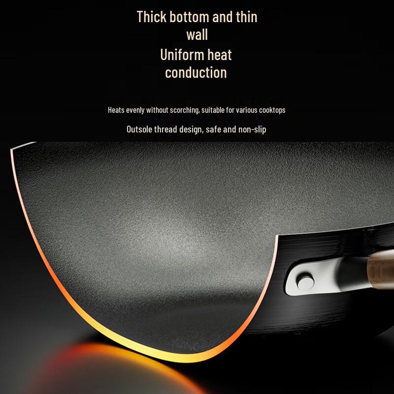 ASD 32cm Titanium Iron Non-Stick Wok
