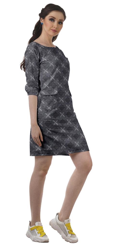 Moomaya 3 4 Sleeve Womens Summer Dresses Casual Shift Dress With Pockets