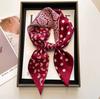 New silk scarf women's fashion versatile sense 70 square scarf neck protection scarf spring and autumn retro scarf tied bag