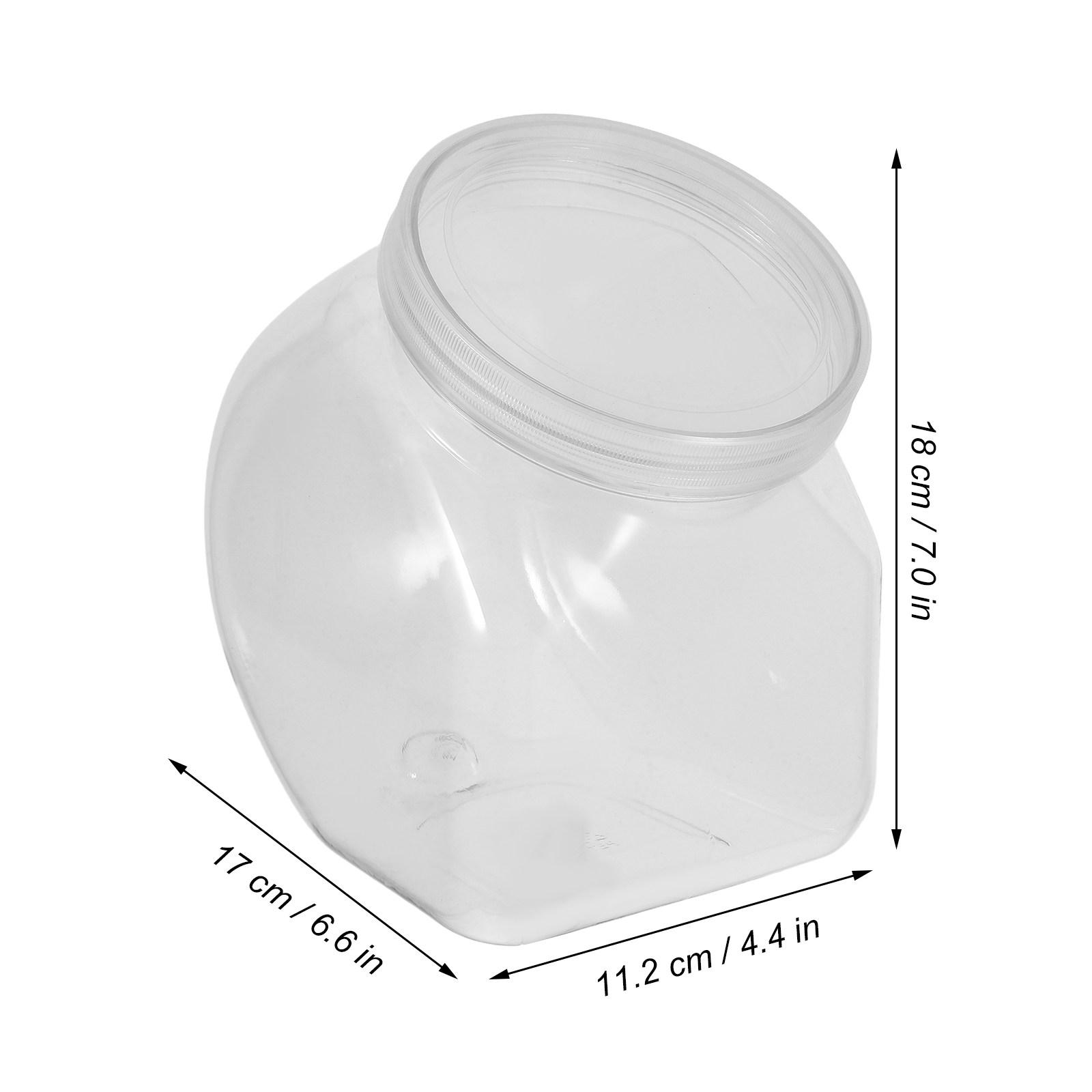 Wide Mouth Plastic Bottle Clear Reusable 2000Ml Food Grade Storage Container Transparent Liquid Storage Sealed Bottle with