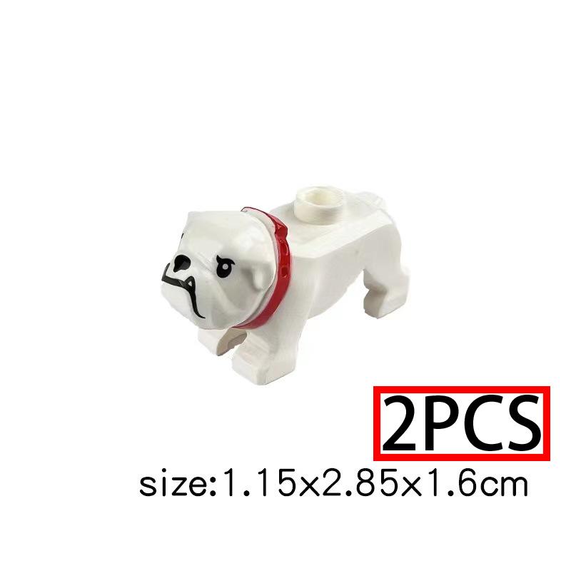MOC Stadt Mini Süßes Tier Bär Schaf Ziege Huhn Hund Schwein Familie Bauernhof Bausteine Zubehör Kinderspielzeug Weihnachtsgeschenk