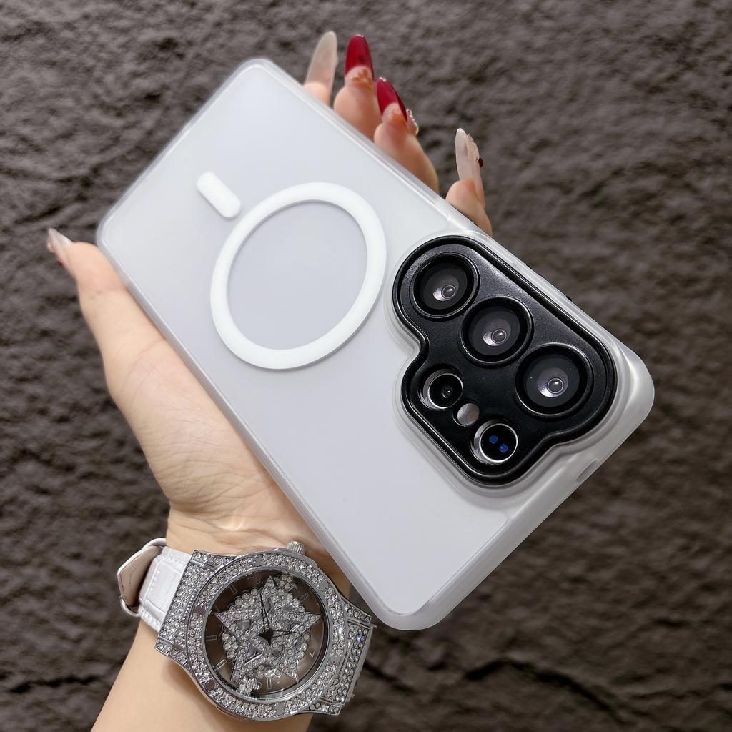 Luxury Matte Case For Samsung Galaxy S26 S25 S24 S23 Ultra Plus FE A56 A36 A26 A17 A16 S25Edge Magsafe Wireless Charge Cover