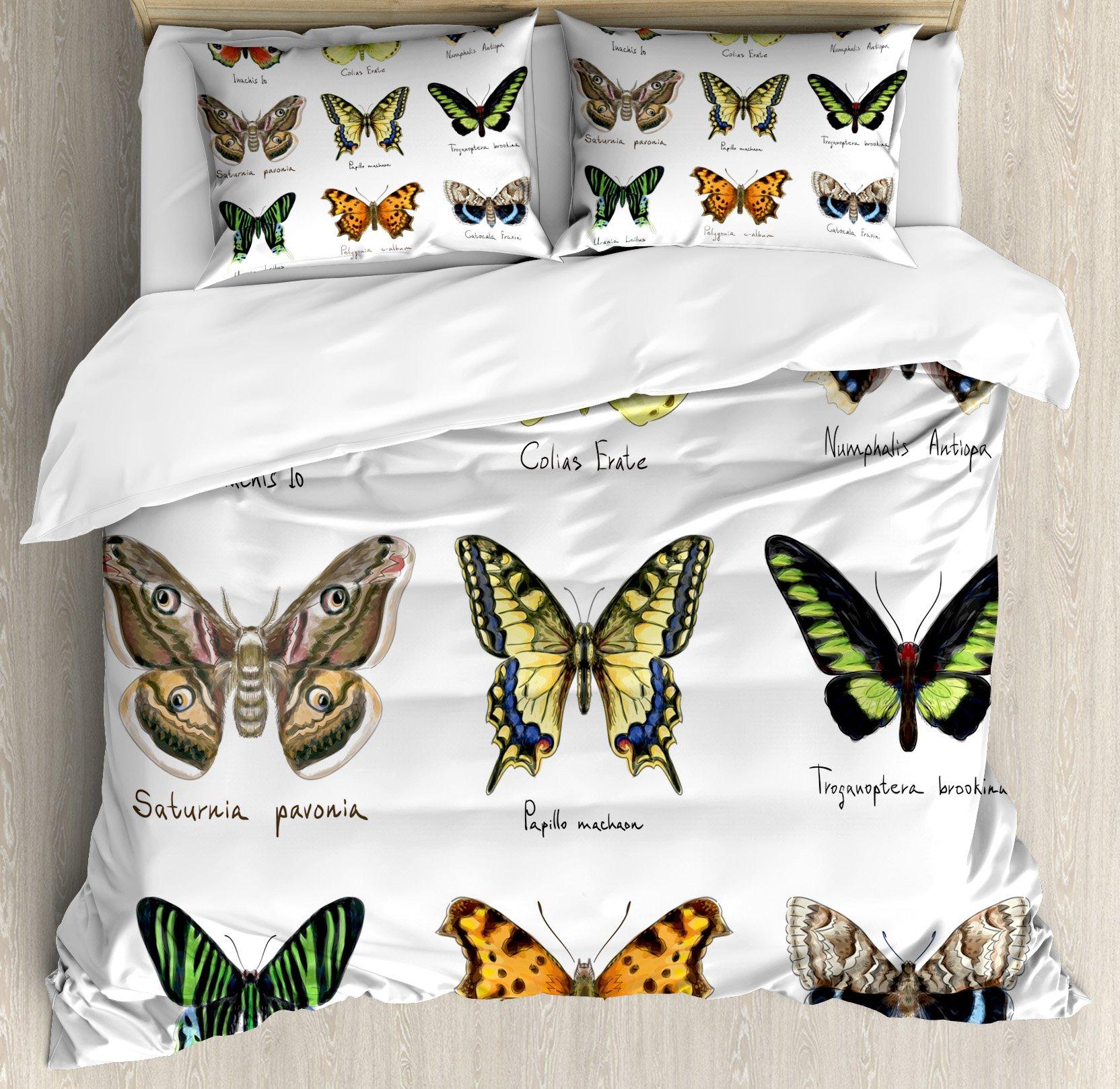 Exquisite Fashion Items Unisex Butterfly Duvet Cover Set Watercolor Style Spring Insects Animal Design Bedding Set Decorative 3 Piece Comforter Cover Sets