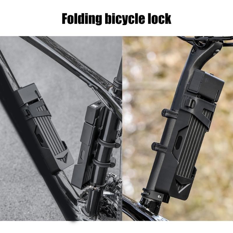 High Security Bicycles Lock Heavy Duty AntiTheft Cycling Lock with Key and Brackets Bike Security Folding Lock Enduring
