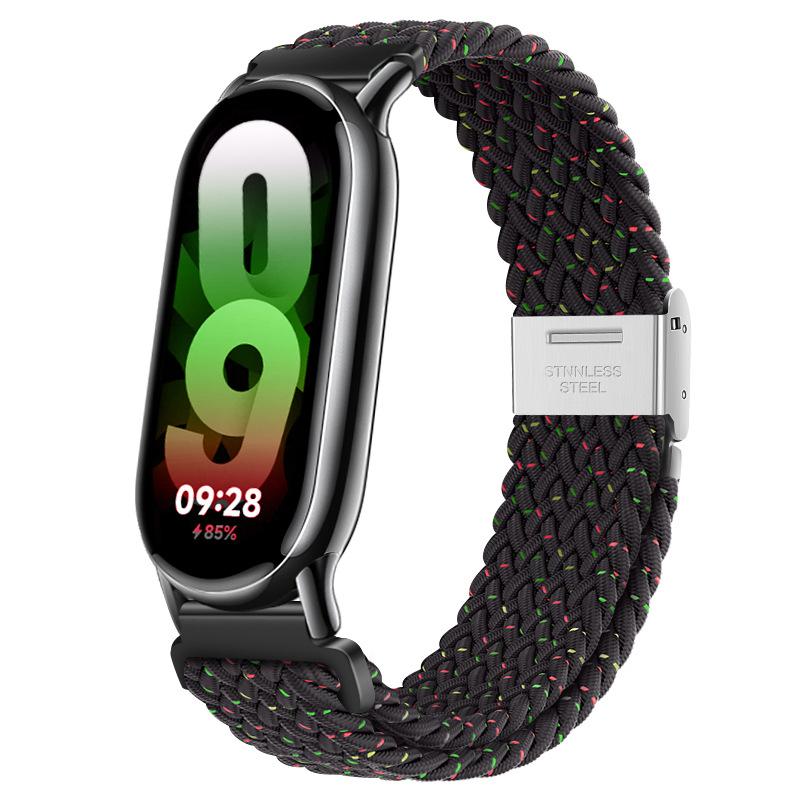 Nylon Braid Strap for Xiaomi Band 8 9 Metal Buckle Smart Band Replacement Bracelect Belt for Mi Band 8 Xiaomi Band 8 Wrist Strap