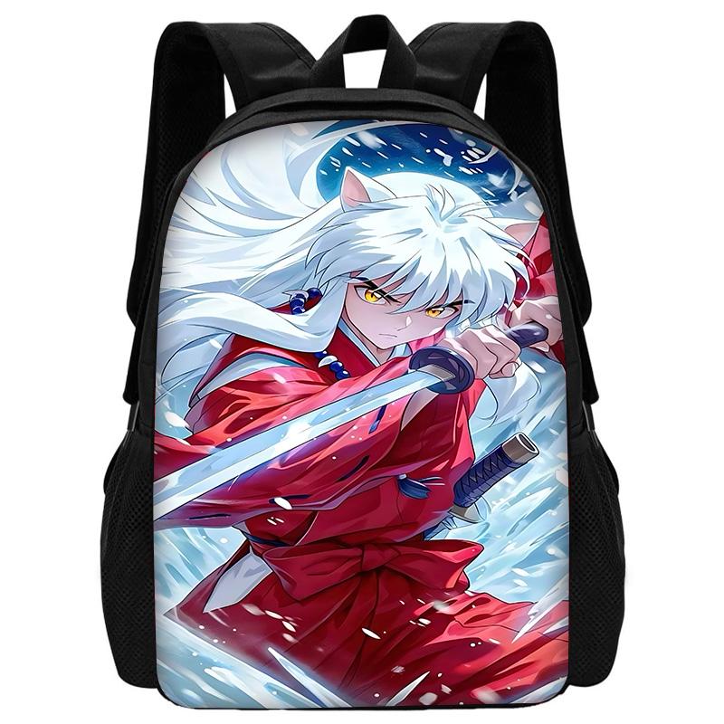 Inuyasha Warm Winter Child School Backpack with Lunch Bags ,Pencil Bags ,School Bags for Boys Girls Best Gift